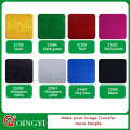 QingYi multi-colored glitter heat transfer vinyl sheets